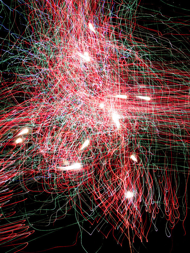 PB084013 
 Bonfire fireworks, light 
 Keywords: jackson pollock light paint fireworks flash stream strobe colour