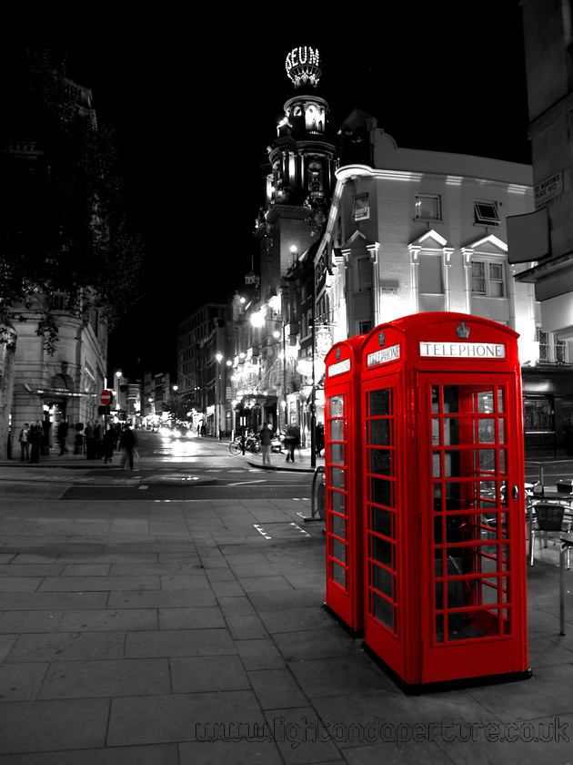 PA051910 
 Red phone boxes 
 Keywords: urban city town concrete brick red telephone phone box trafalgar square London
